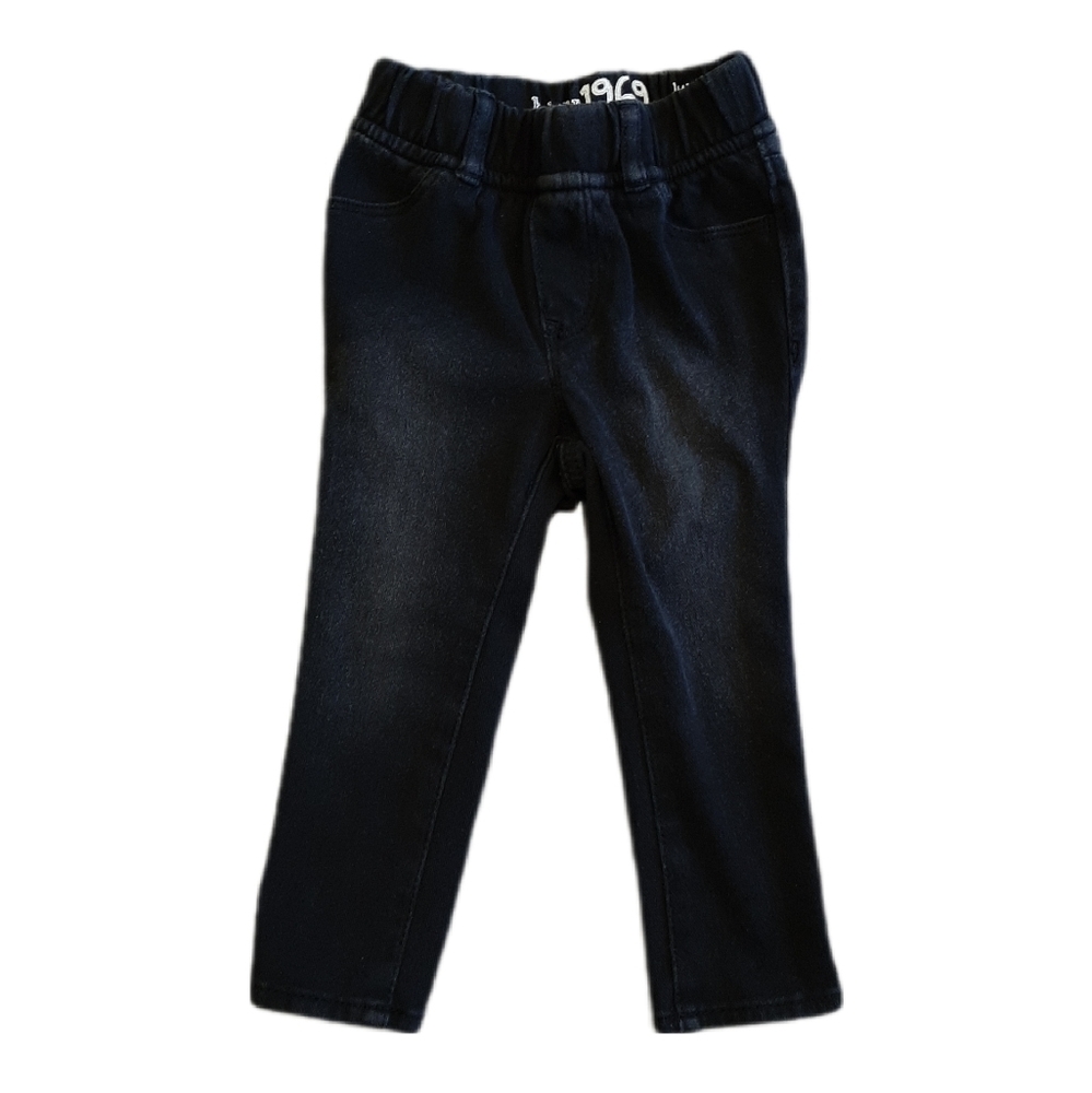Baby Gap Littlest Leggings Skinny Jeans Pull On Pants 18 24 Months Black Denim